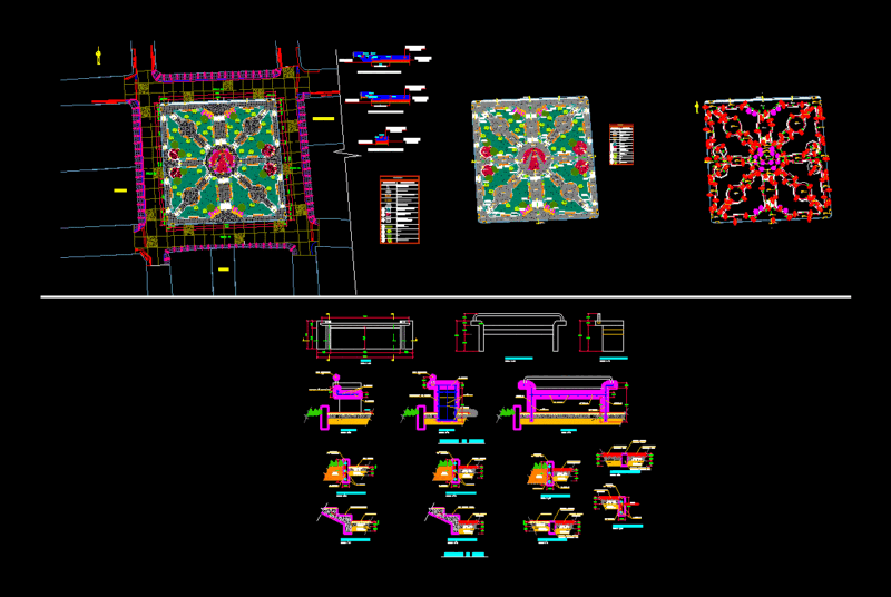 Park 5300 X 5000 DWG Plan for AutoCAD