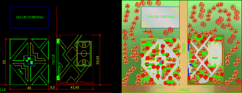 Park DWG Block for AutoCAD