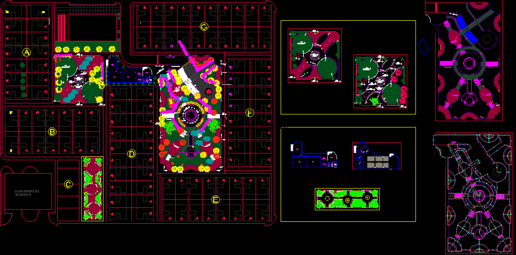 Park DWG Block for AutoCAD