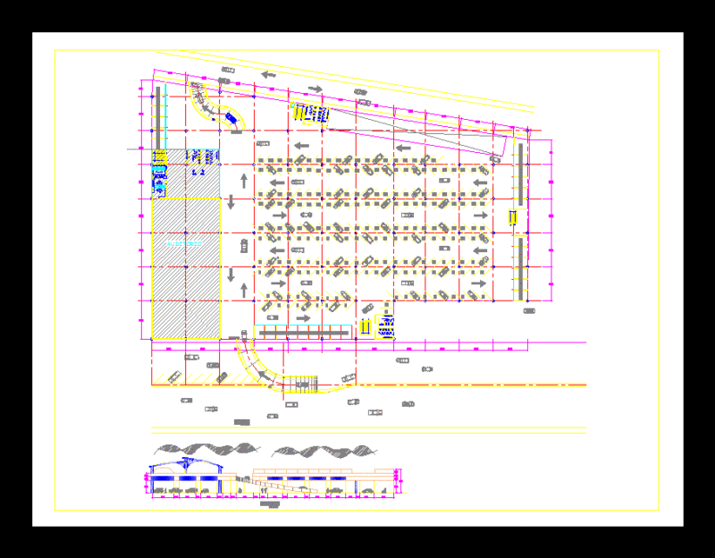 Parking Auditorium DWG Block for AutoCAD