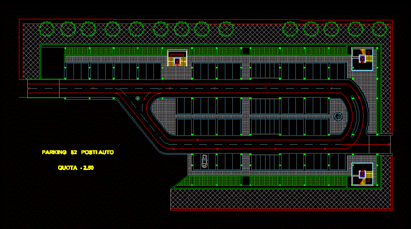 Parking DWG Block for AutoCAD