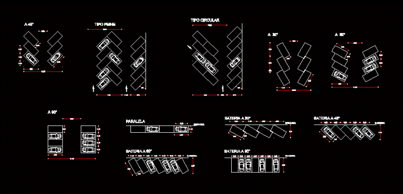 Parking DWG Block for AutoCAD