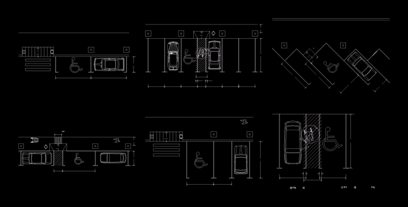 Parking DWG Plan for AutoCAD