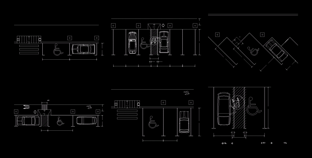 Чертеж парковки dwg