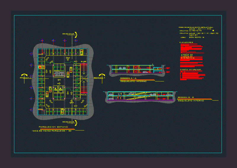 Parking Lot DWG Block for AutoCAD