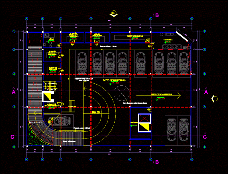 Parking Lot DWG Block for AutoCAD