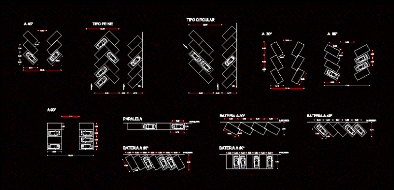 Parking Lot DWG Block for AutoCAD