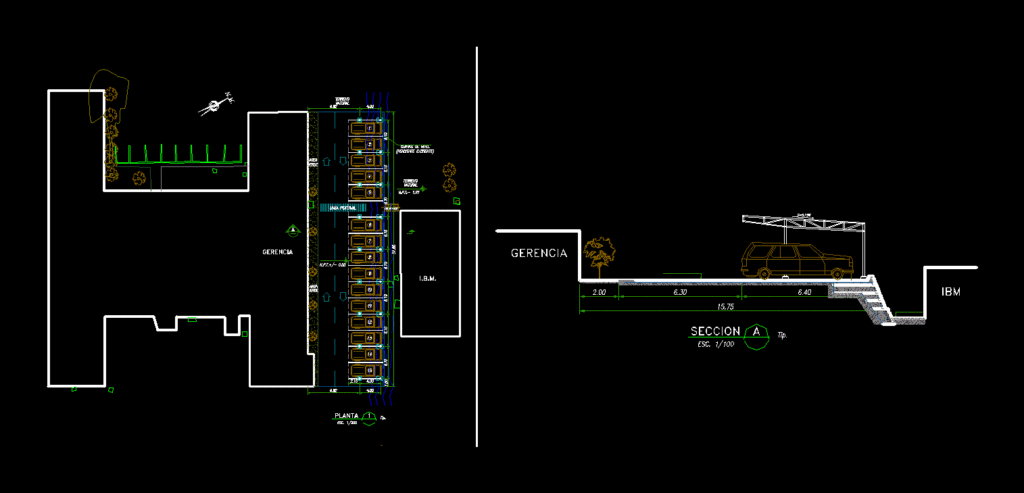 Parking Map DWG Block for AutoCAD