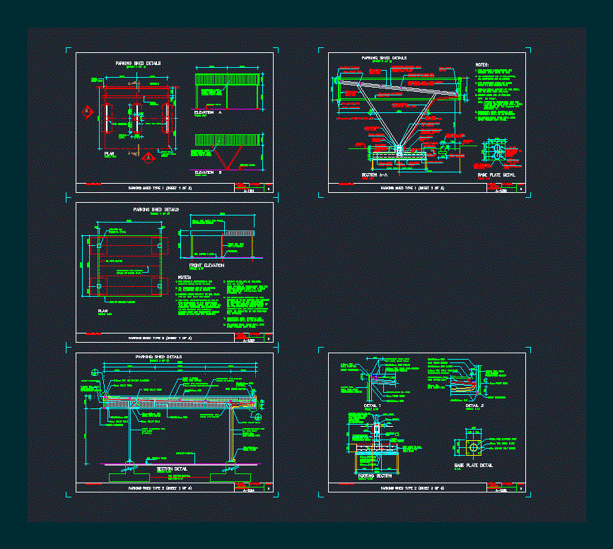 parking shed dwg block for autocad • designs cad