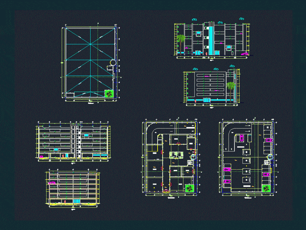 Чертеж парковки dwg