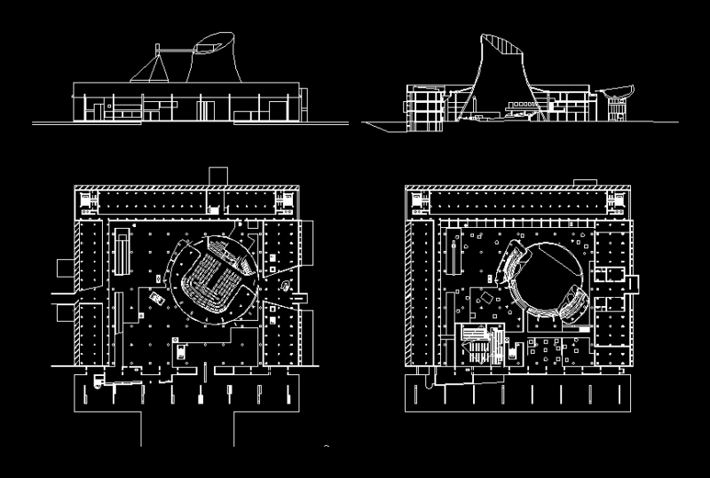 Parliament Building By Le Corbusier DWG Block for AutoCAD
