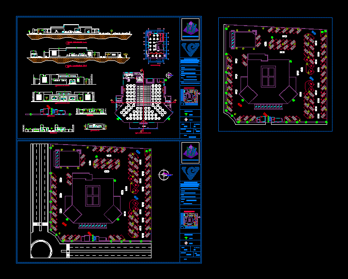 Centro de eventos em AutoCAD, Baixar CAD Grátis (1008.62 KB)