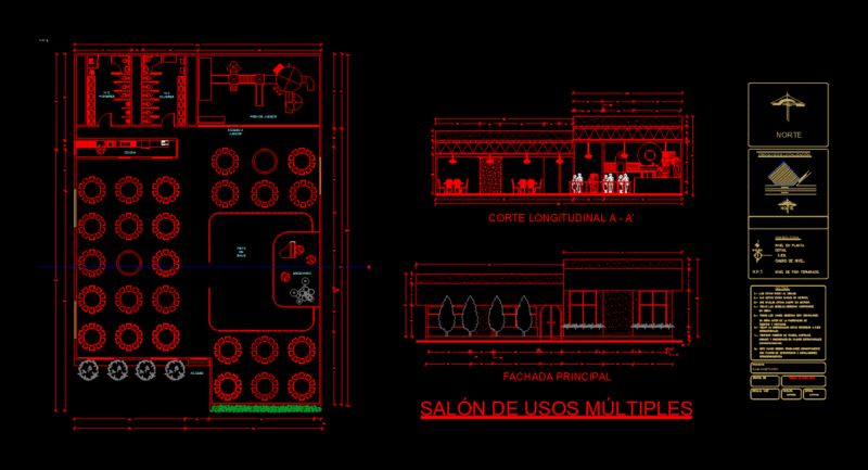 Party Room DWG Block for AutoCAD