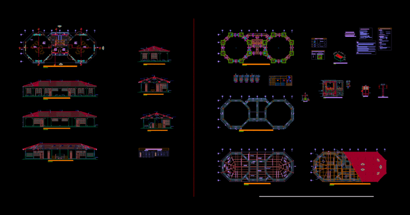 Pavilion Home DWG Detail for AutoCAD