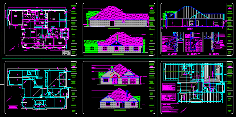 Pecan Grove House DWG Section for AutoCAD