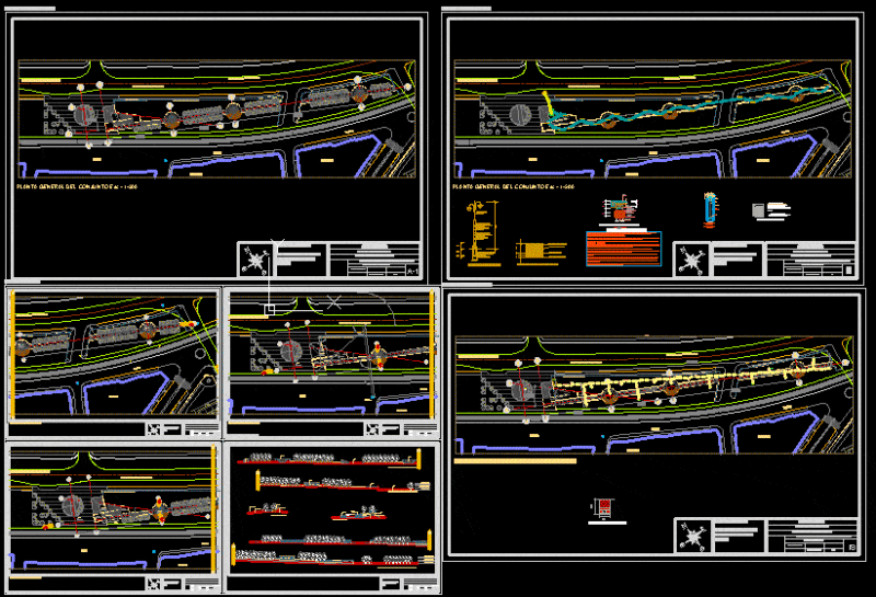 Pedestrian Mall DWG Full Project for AutoCAD
