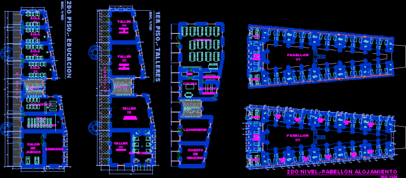 Penitentiary Center DWG Block for AutoCAD