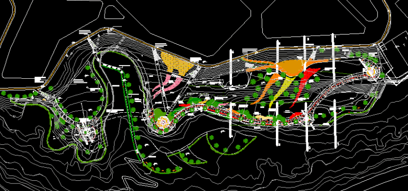 Pier, Sidewalks DWG Block for AutoCAD
