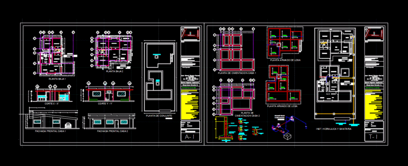 Plane Building Permit DWG Section for AutoCAD