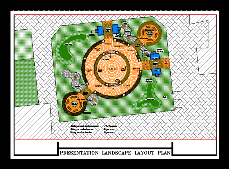 Plane Garden DWG Plan for AutoCAD