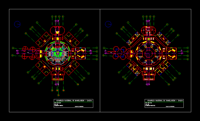 Plano Louis Kahn DWG Block for AutoCAD