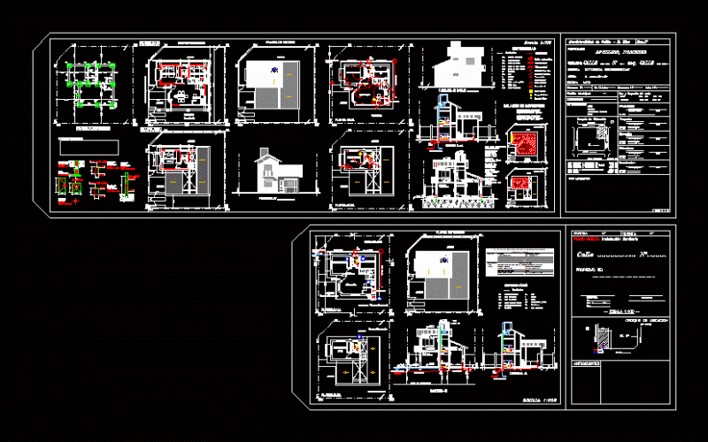 Plano Municipal Houses DWG Block for AutoCAD