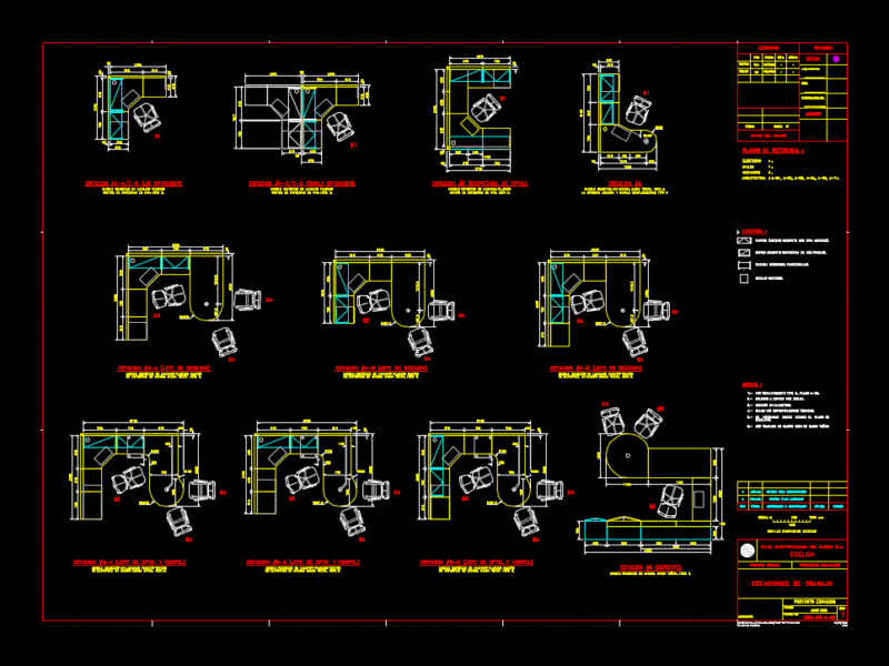 Plano Offices DWG Block for AutoCAD