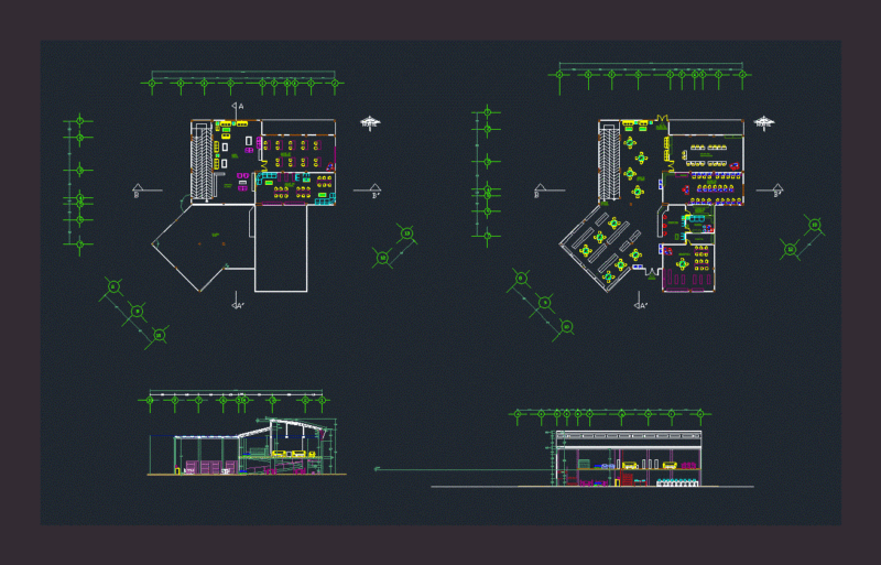 Plans Education Center DWG Full Project for AutoCAD