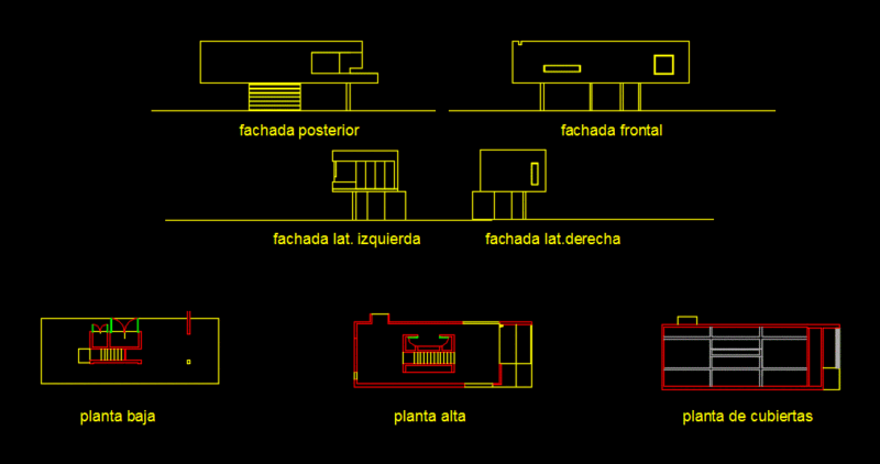 Plans House DWG Plan for AutoCAD