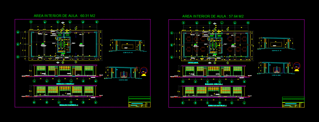Plans Initial School DWG Plan for AutoCAD