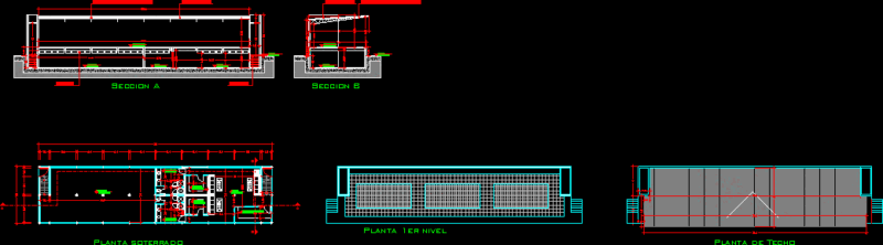 Platform DWG Block for AutoCAD
