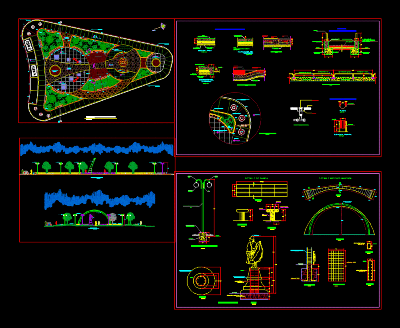 Plaza DWG Detail for AutoCAD