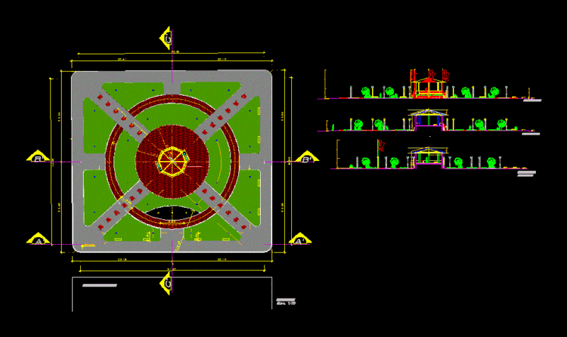 Plazuela DWG Block for AutoCAD