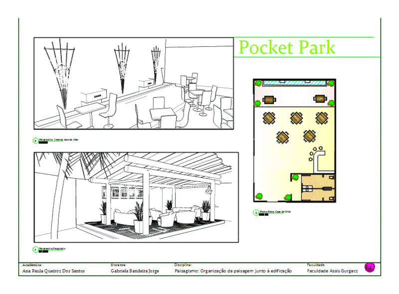 Pocket Park DWG Block for AutoCAD