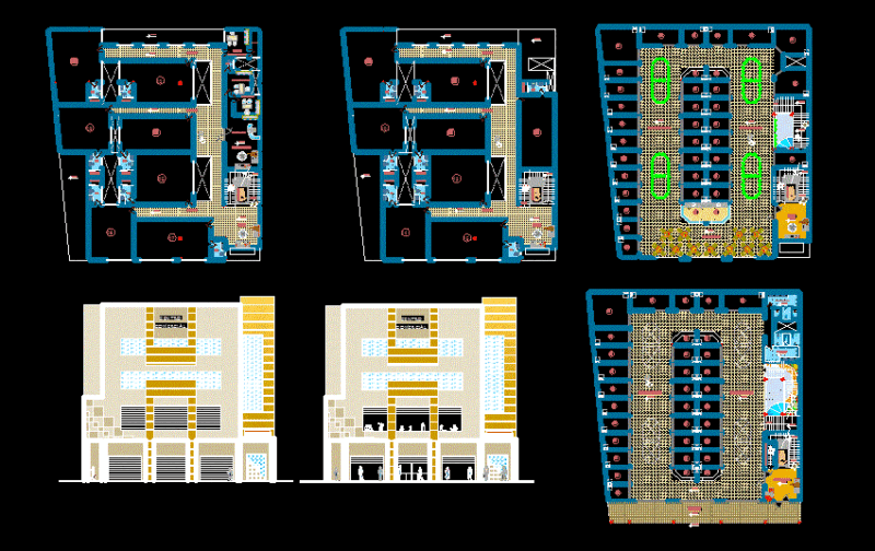 Popular Mall DWG Block for AutoCAD