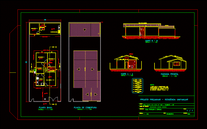 Popular Residence DWG Section for AutoCAD
