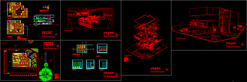 Prada Store DWG Block for AutoCAD