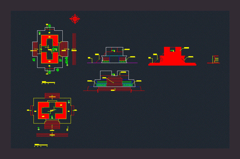 Precinct 1; Yaxha DWG Block for AutoCAD