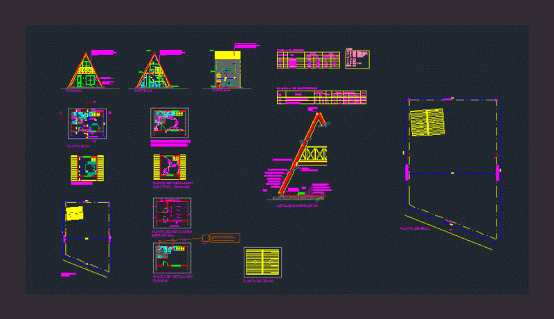 Prefabricated Hut Alpina DWG Detail for AutoCAD