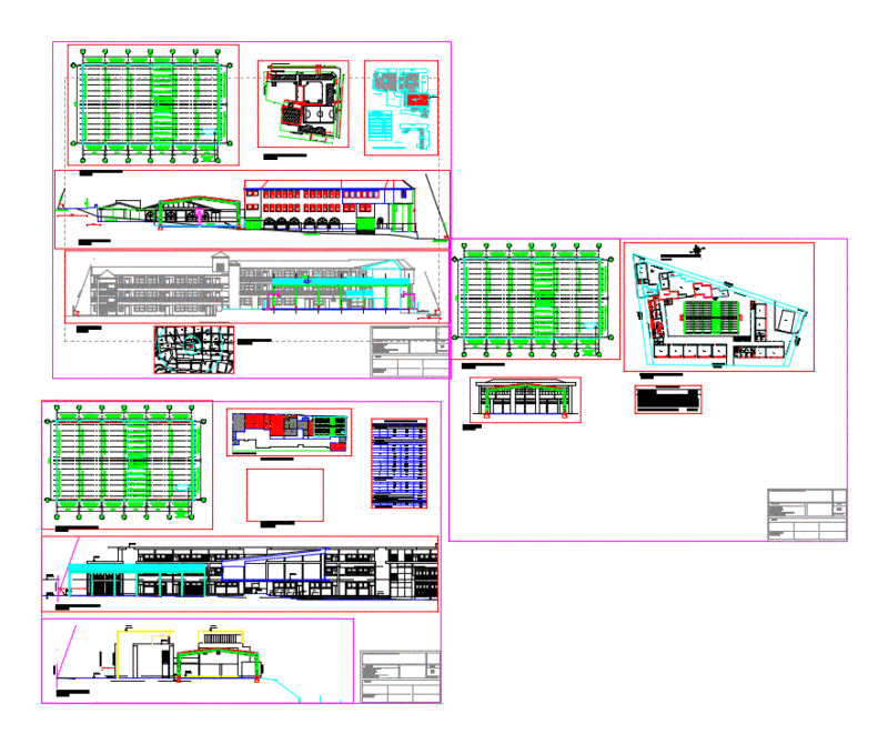 Preliminary Draft School Warehouse DWG Block for AutoCAD