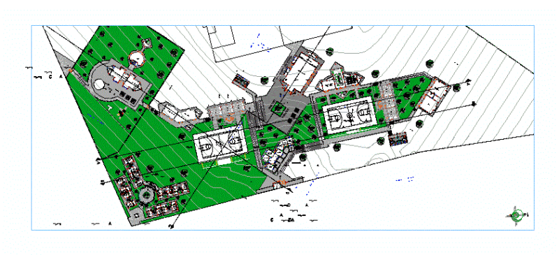 Primary And Secondary School DWG Block for AutoCAD