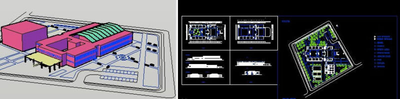 Primary School DWG Block for AutoCAD