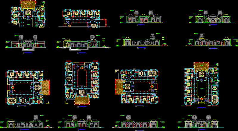 Private Palace DWG Block for AutoCAD