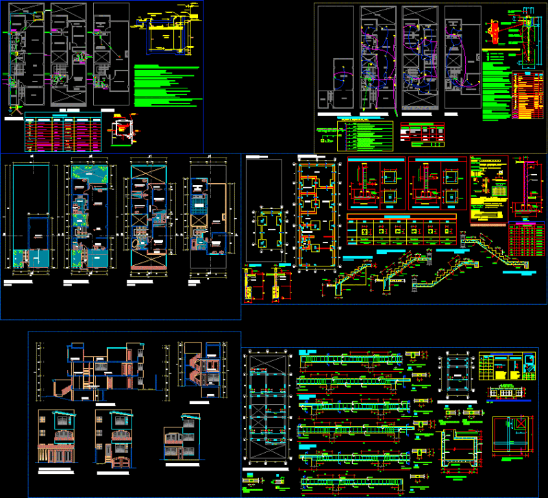 Project Complete Housing DWG Full Project for AutoCAD