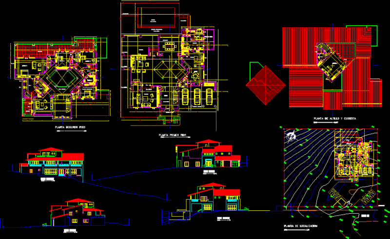Project Country House DWG Full Project for AutoCAD