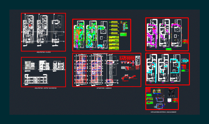 Project Departments DWG Full Project for AutoCAD