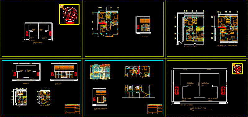 Project Home DWG Full Project for AutoCAD