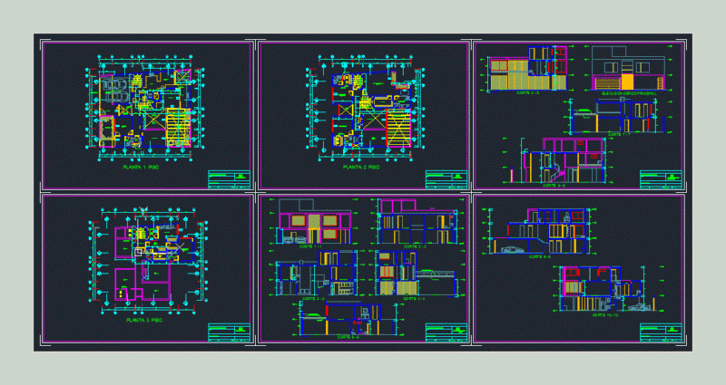Project House DWG Full Project for AutoCAD