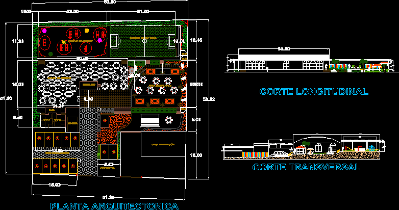 project kindergarten, dwg full project for autocad