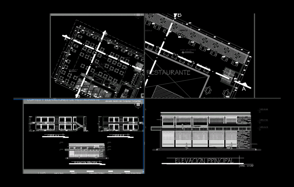 Project Restaurant DWG Full Project for AutoCAD